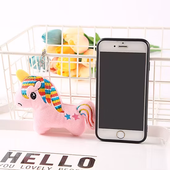Porte-clés en peluche licorne