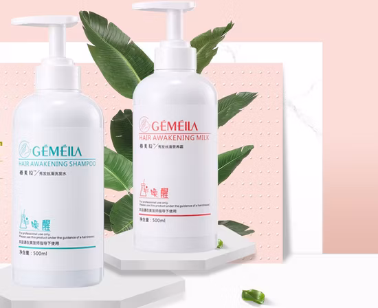 Ensemble shampoing et après-shampoing à la menthe, produit réparé, offre spéciale, riz