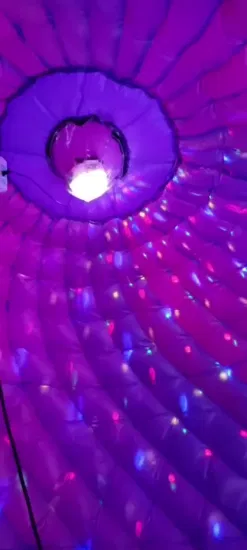 Videur gonflable coloré de Disco pour sauter la danse avec le rebond de tente de dôme de boule de Disco de LED
